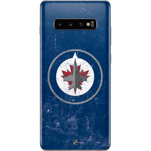NHL Winnipeg Jets Distressed Logo Galaxy S10 Plus Skin