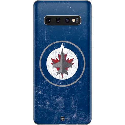 NHL Winnipeg Jets Distressed Logo Galaxy S10 Skin