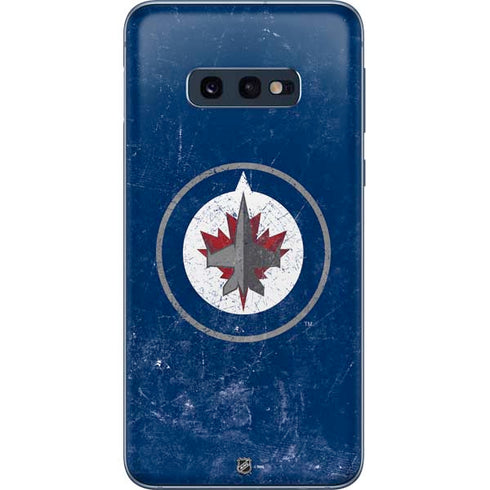 NHL Winnipeg Jets Distressed Logo Galaxy S10e Skin