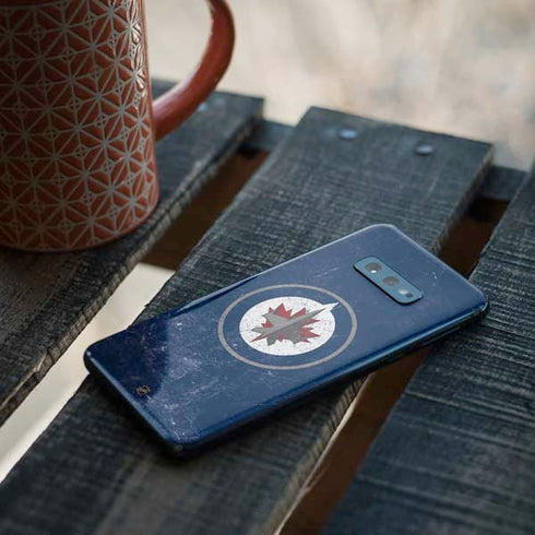NHL Winnipeg Jets Distressed Logo Galaxy S10e Skin
