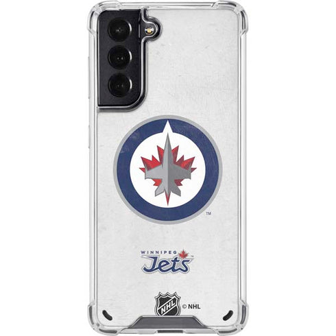 NHL Winnipeg Jets Distressed Galaxy S21 5G Clear Case