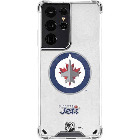 NHL Winnipeg Jets Distressed Galaxy S21 Ultra 5G Clear Case
