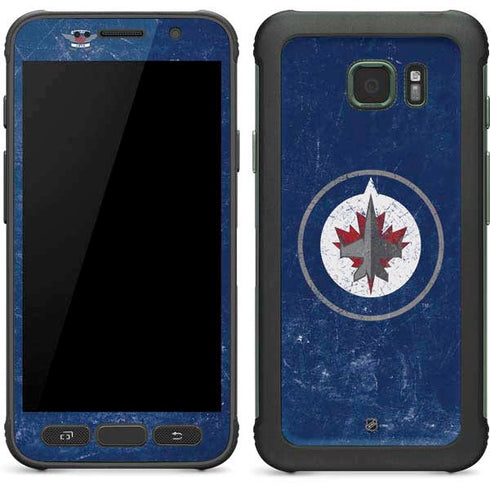 NHL Winnipeg Jets Distressed Logo Galaxy S7 Active Skin