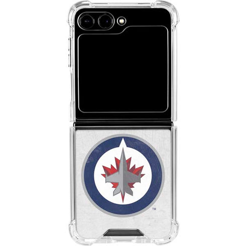 NHL Winnipeg Jets Distressed Galaxy Z Flip5 5G Clear Case