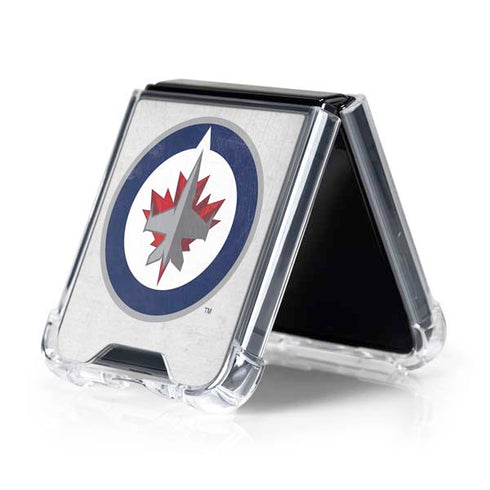 NHL Winnipeg Jets Distressed Galaxy Z Flip5 5G Clear Case