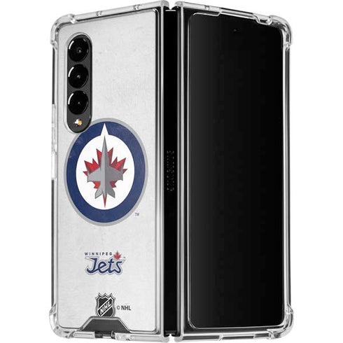 NHL Winnipeg Jets Distressed Galaxy Z Fold4 5G Clear Case