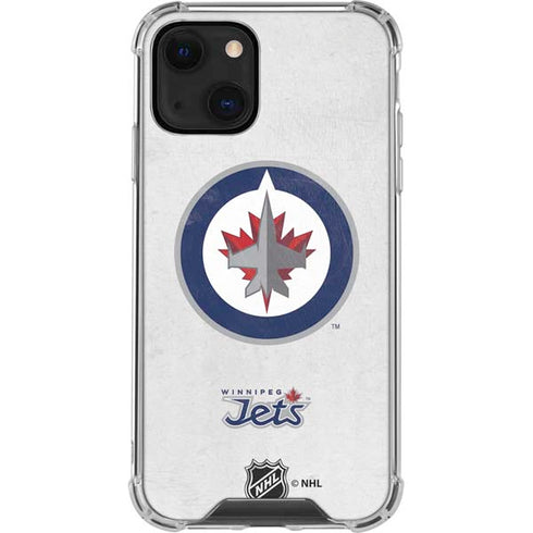 NHL Winnipeg Jets Distressed iPhone 13 Mini Clear Case
