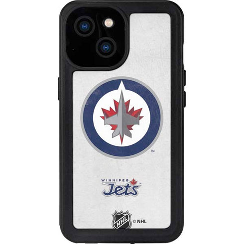 NHL Winnipeg Jets Distressed iPhone 13 Mini Waterproof Case