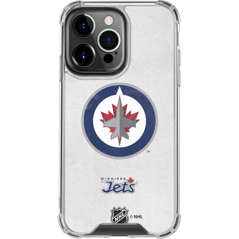 NHL Winnipeg Jets Distressed iPhone 13 Pro Clear Case