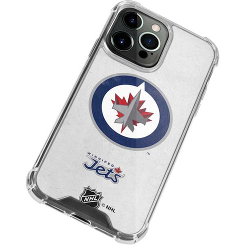 NHL Winnipeg Jets Distressed iPhone 13 Pro Clear Case