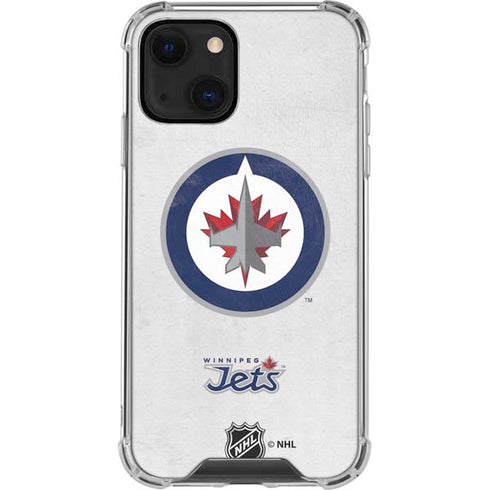 NHL Winnipeg Jets Distressed iPhone 14 Plus Clear Case