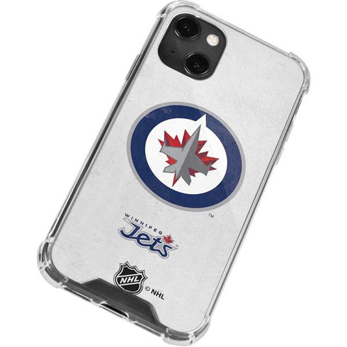 NHL Winnipeg Jets Distressed iPhone 14 Plus Clear Case