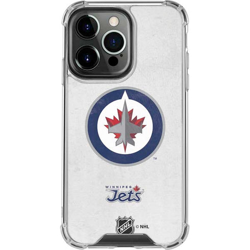 NHL Winnipeg Jets Distressed iPhone 15 Pro Clear Case