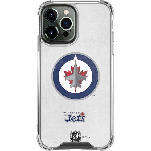 NHL Winnipeg Jets Distressed iPhone 14 Pro Max Clear Case