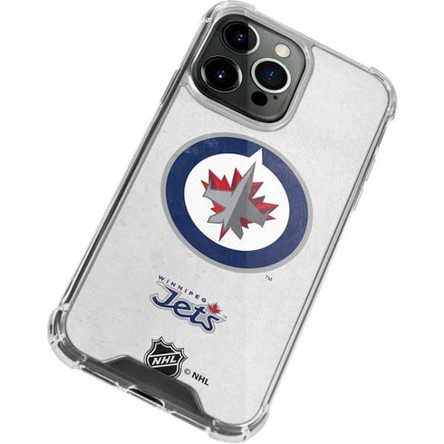 NHL Winnipeg Jets Distressed iPhone 14 Pro Max Clear Case