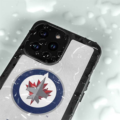 NHL Winnipeg Jets Distressed iPhone 14 Pro Max Waterproof Case