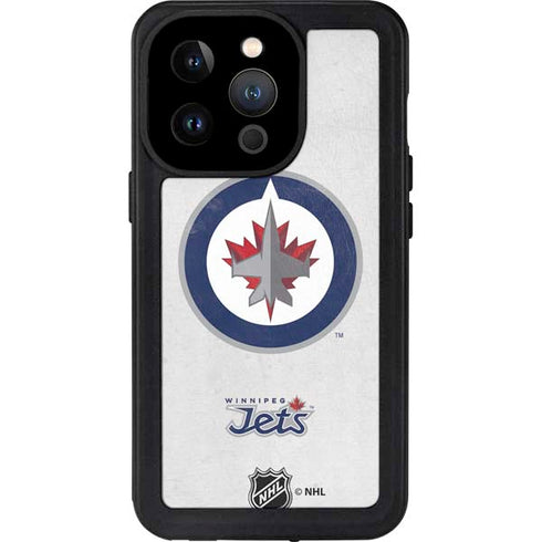 NHL Winnipeg Jets Distressed iPhone 14 Pro Waterproof Case