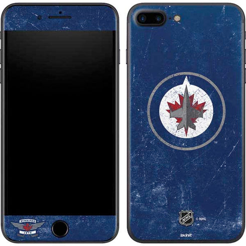 NHL Winnipeg Jets Distressed Logo iPhone 8 Plus Skin