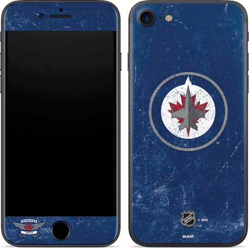 NHL Winnipeg Jets Distressed Logo iPhone 8 Skin