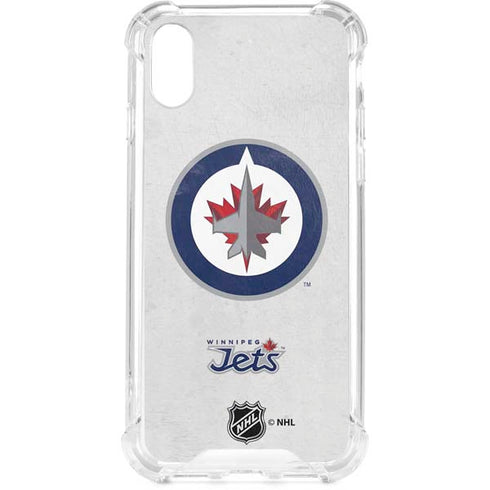 NHL Winnipeg Jets Distressed iPhone XS Clear Case