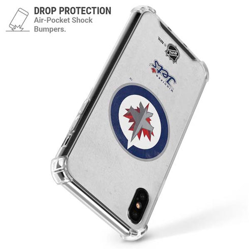 NHL Winnipeg Jets Distressed iPhone XS Max Clear Case