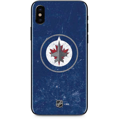 NHL Winnipeg Jets Distressed Logo iPhone XS Max Skin