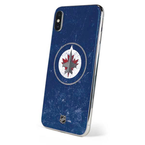 NHL Winnipeg Jets Distressed Logo iPhone XS Skin