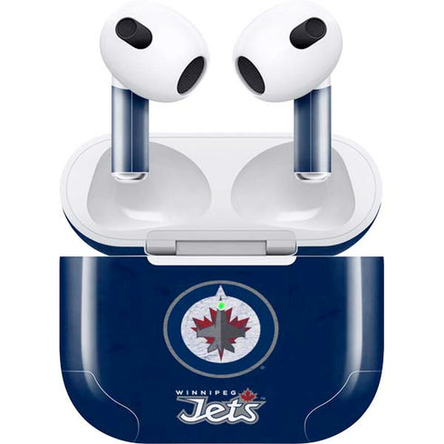 NHL Winnipeg Jets Distressed Logo Apple AirPods (3rd Gen 2021) Skin