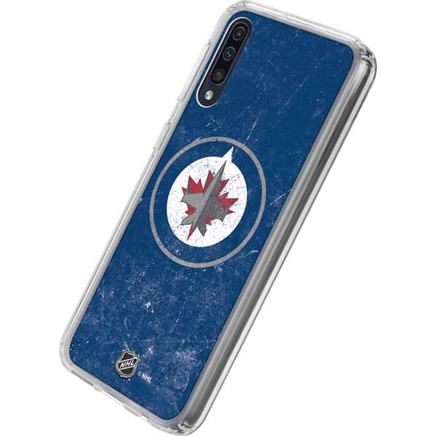 NHL Winnipeg Jets Distressed Logo Galaxy A50 Clear Case