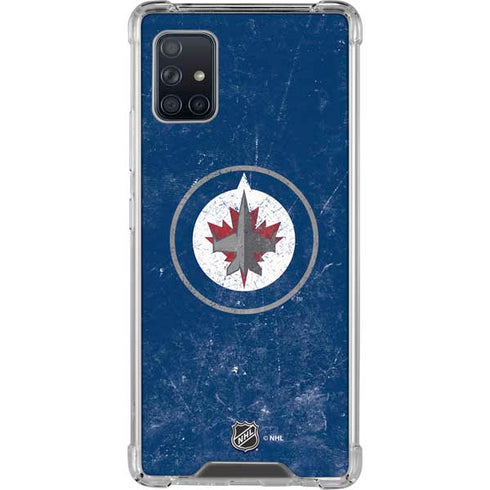 NHL Winnipeg Jets Distressed Logo Galaxy A51 5G Clear Case