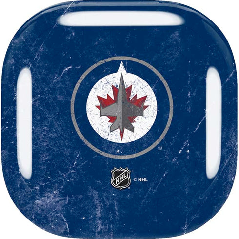NHL Winnipeg Jets Distressed Logo Galaxy Buds Live Skin