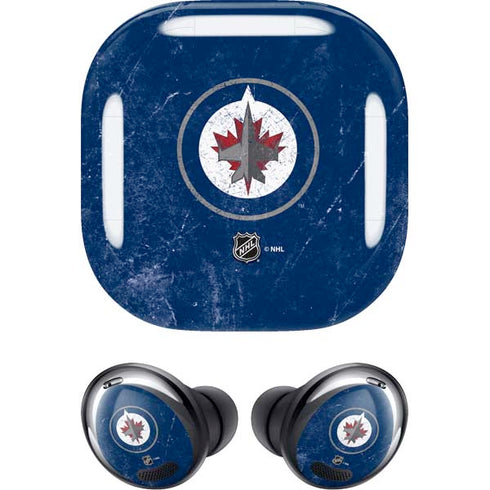 NHL Winnipeg Jets Distressed Logo Galaxy Buds Pro Skin