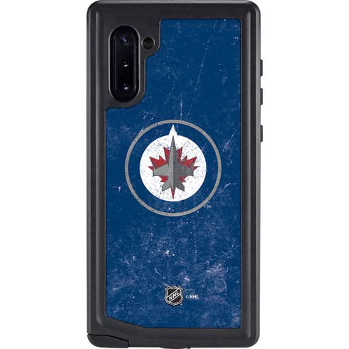 NHL Winnipeg Jets Distressed Logo Galaxy Note 10 Waterproof Case