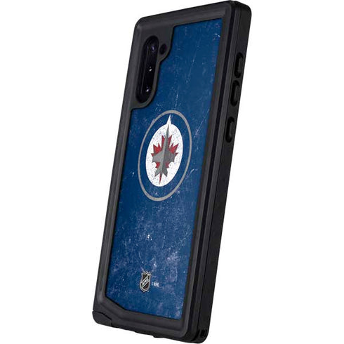 NHL Winnipeg Jets Distressed Logo Galaxy Note 10 Waterproof Case