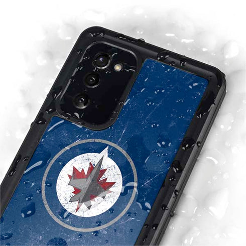 NHL Winnipeg Jets Distressed Logo Galaxy Note20 5G Waterproof Case