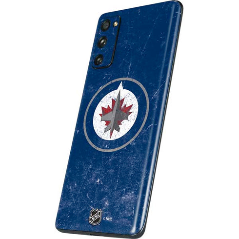 NHL Winnipeg Jets Distressed Logo Galaxy S20 Fan Edition Skin