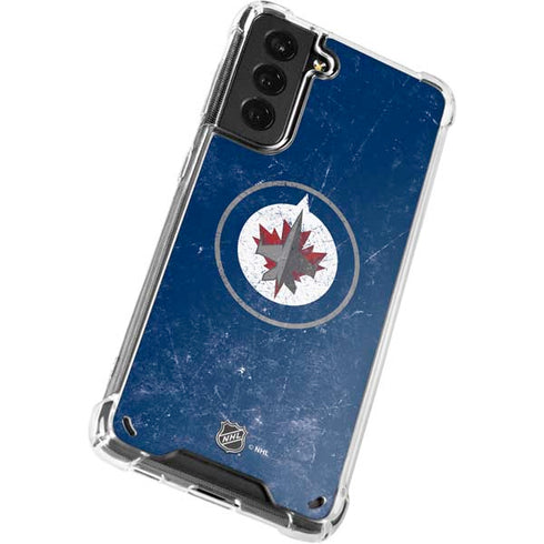 NHL Winnipeg Jets Distressed Logo Galaxy S21 5G Clear Case