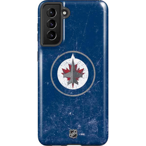 NHL Winnipeg Jets Distressed Logo Galaxy S21 FE Pro Case