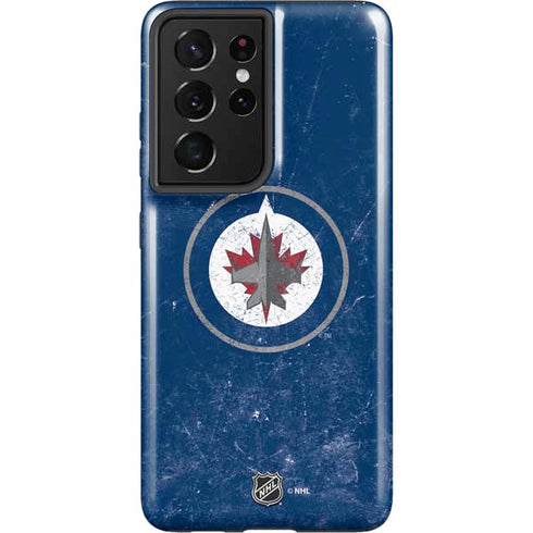 NHL Winnipeg Jets Distressed Logo Galaxy S21 Ultra 5G Pro Case