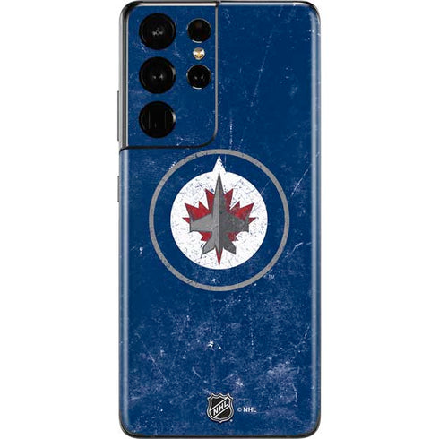 NHL Winnipeg Jets Distressed Logo Galaxy S21 Ultra 5G Skin
