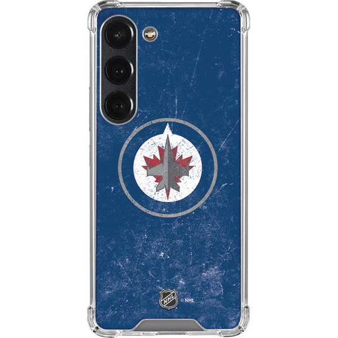 NHL Winnipeg Jets Distressed Logo Galaxy S23 Clear Case