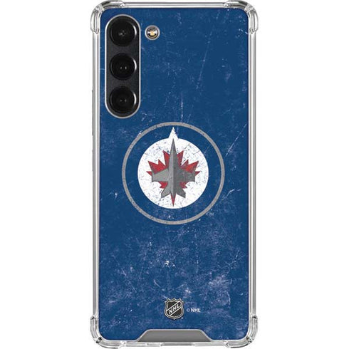 NHL Winnipeg Jets Distressed Logo Galaxy S23 Plus Clear Case