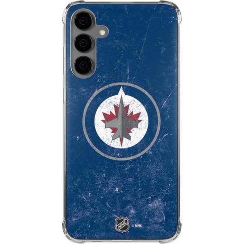 NHL Winnipeg Jets Distressed Logo Galaxy S24 Plus Clear Case