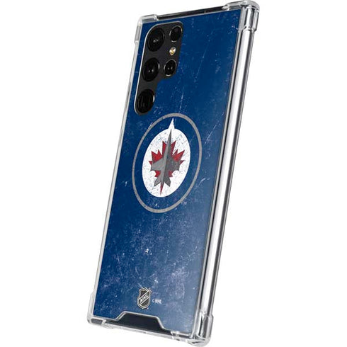 NHL Winnipeg Jets Distressed Logo Galaxy S24 Ultra Clear Case