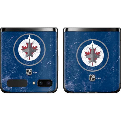 NHL Winnipeg Jets Distressed Logo Galaxy Z Flip Skin