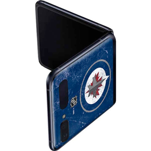 NHL Winnipeg Jets Distressed Logo Galaxy Z Flip Skin