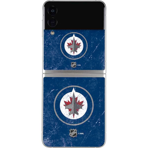 NHL Winnipeg Jets Distressed Logo Galaxy Z Flip3 5G Skin