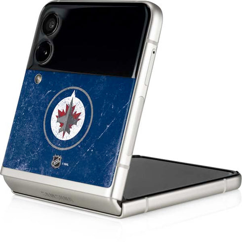 NHL Winnipeg Jets Distressed Logo Galaxy Z Flip3 5G Skin