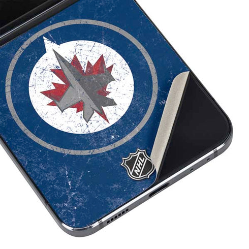 NHL Winnipeg Jets Distressed Logo Galaxy Z Flip5 5G Skin