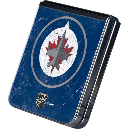 NHL Winnipeg Jets Distressed Logo Galaxy Z Flip5 5G Skin